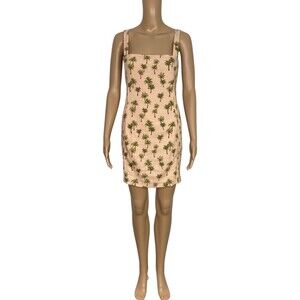 Robin K Heritage Palm Tree Linen Dress Size Medium